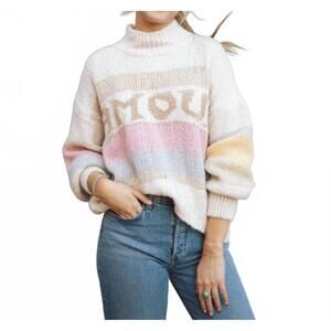 NEW SCANDAL ITALY amaranth amour sweater in ivory